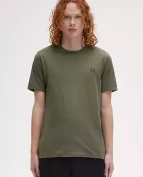 Футболка мужская с короткими рукавами и круглым вырезом Fred Perry, хаки