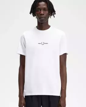 Футболка мужская с короткими рукавами и круглым вырезом Fred Perry, белый