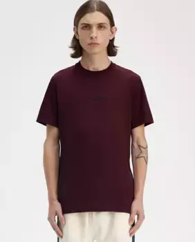 Футболка мужская с короткими рукавами и круглым вырезом Fred Perry, гранатовый