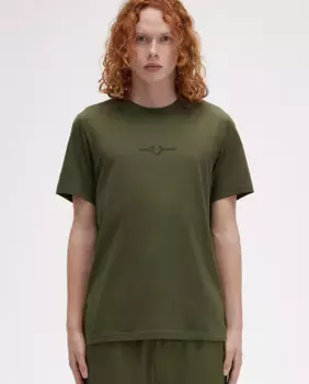 Футболка мужская с короткими рукавами и круглым вырезом Fred Perry, хаки