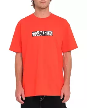 Футболка мужская с короткими рукавами и круглым вырезом Volcom, красный