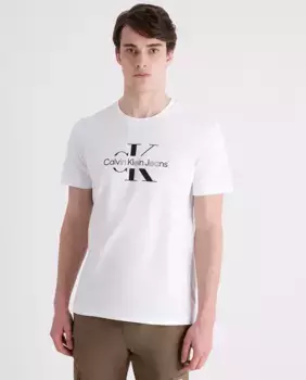 Футболка мужская с короткими рукавами и круглым вырезом Calvin Klein Jeans, белый