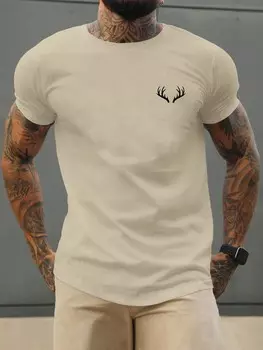 Футболка мужская с круглым вырезом, хаки