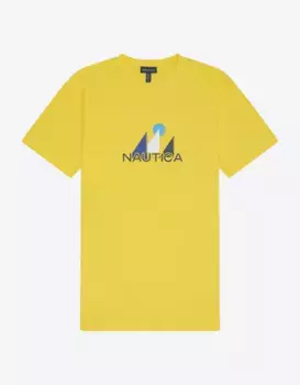Футболка мужская с круглым вырезом и короткими рукавами Nautica, жёлтый
