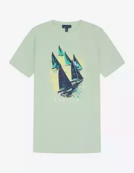 Футболка мужская с круглым вырезом и короткими рукавами Nautica, зеленый