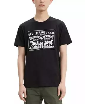 Футболка мужская с круглым вырезом и принтом 2-Horse Regular Fit Levi's, черный