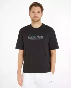 Футболка мужская с логотипом Calvin Klein, черный