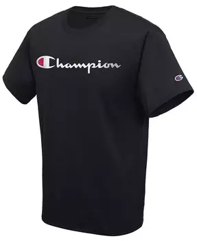 Футболка мужская с логотипом Script Champion, черный