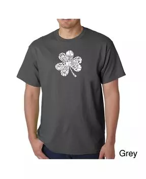 Футболка мужская с надписью Word Art - Kiss Me I'M Irish LA Pop Art, серый