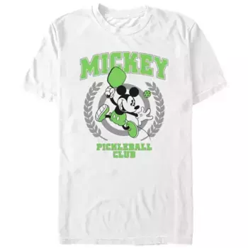 Футболка мужская с принтом Mickey Mouse Pickleball Club Disney, белый