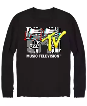 Футболка мужская с принтом MTV Glitch AIRWAVES, черный