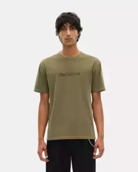 Футболка мужская с винтажным логотипом The Kooples, темно-зеленый