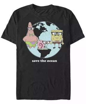 Футболка мужская Save Bob с коротким рукавом и круглым вырезом Fifth Sun, черный