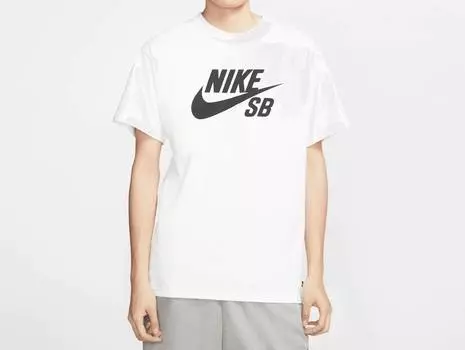 Футболка мужская Sb Hbr Logo Skate белого цвета Nike