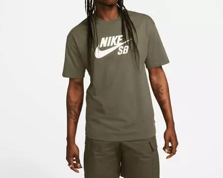 Футболка мужская Sb Hbr Logo Skate в оливковом цвете Nike