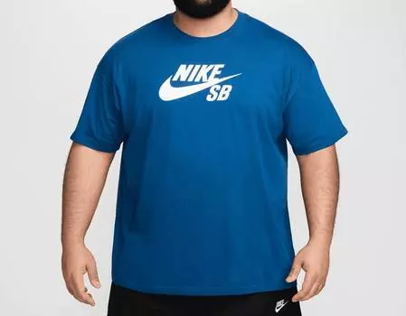 Футболка мужская Sb Logo Skate In Court синяя/белая Nike