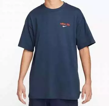 Футболка мужская Sb Skate Stacked Logo в цвете Midnight Navy Nike