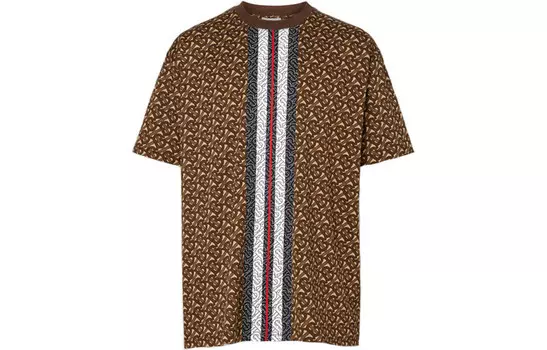 Футболка мужская седловидная коричневая Burberry, коричневый