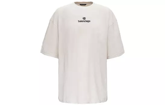 Футболка мужская серая/белая Balenciaga, серый