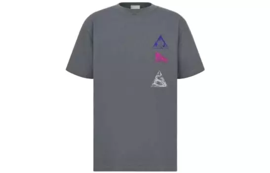 Футболка мужская серая Dior, серый