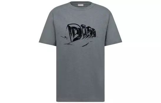 Футболка мужская серая Dior, серый