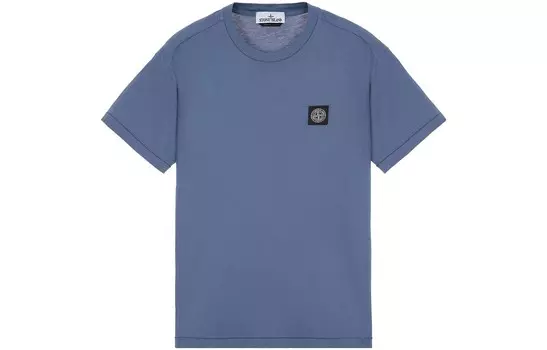 Футболка мужская серая/синяя Stone Island, серый/синий