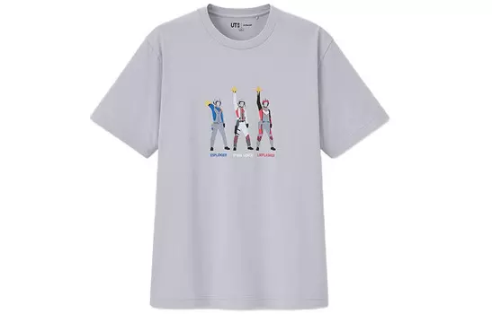 Футболка мужская серая Uniqlo, серый