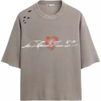 Футболка мужская серая Zara, серый