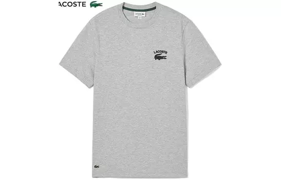 Футболка мужская серебристо-серая Lacoste, серый