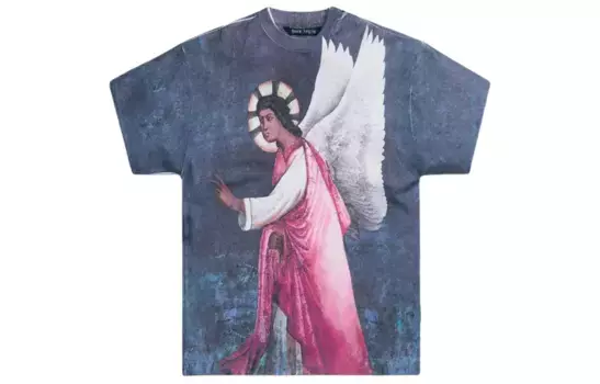 Футболка мужская сине-белая Palm Angels, синий