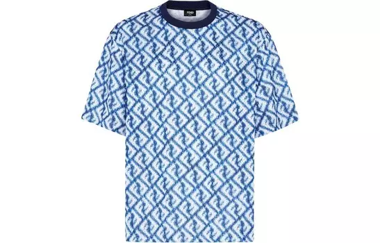 Футболка мужская синяя Fendi, синий