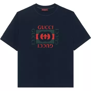 Футболка мужская синяя Gucci, синий