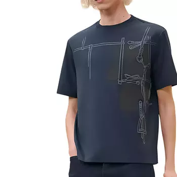 Футболка мужская синяя Hermes, синий
