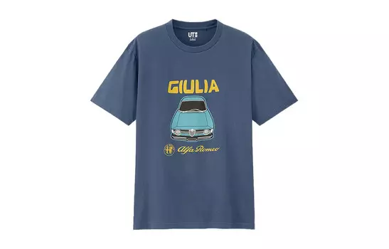 Футболка мужская синяя Uniqlo, синий