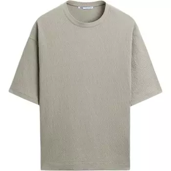 Футболка мужская средне-зеленая Zara, зеленый