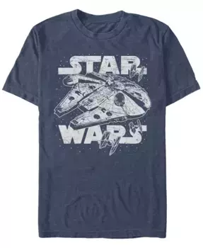 Футболка мужская Star Wars Classic Millennium Falcon Starry с коротким рукавом Fifth Sun, синий