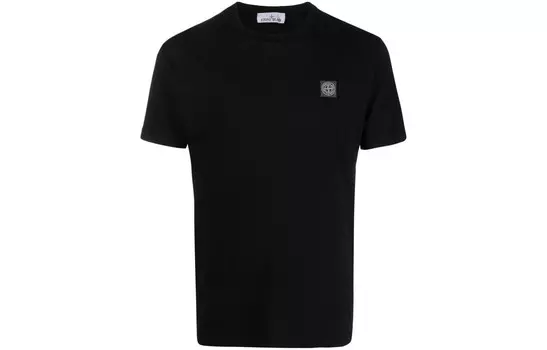 Футболка мужская Stone Island Logo-patch Cotton, черный