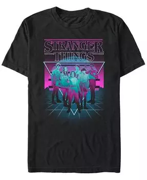 Футболка мужская Stranger Things Group с коротким рукавом Fifth Sun, черный