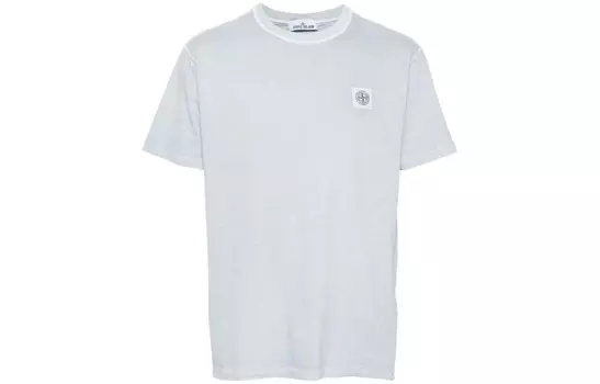 Футболка мужская светло-голубая Stone Island, светло-голубой