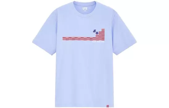 Футболка мужская светло-голубая Uniqlo, светло-голубой