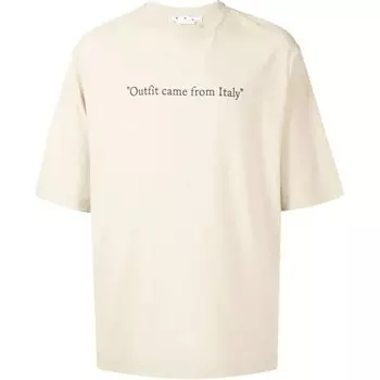Футболка мужская светло-коричневая Off-White, коричневый