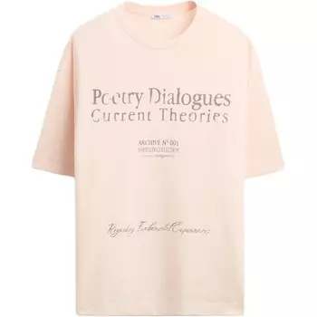 Футболка мужская светло-розовая Zara, светло-розовый