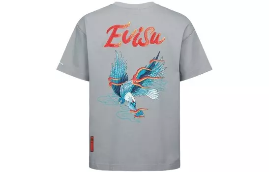 Футболка мужская светло-серая Evisu, серый