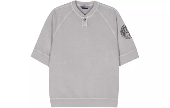 Футболка мужская светло-серая Stone Island, серый