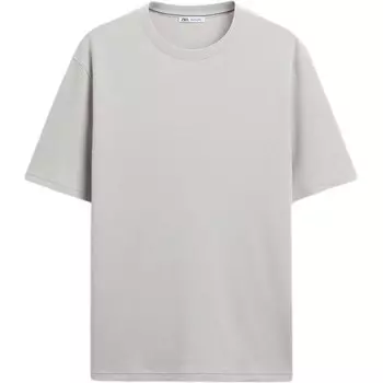 Футболка мужская светло-серая Zara, серый