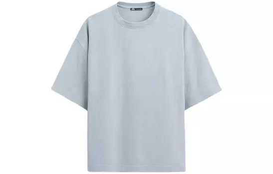 Футболка мужская светло-серая Zara, серый