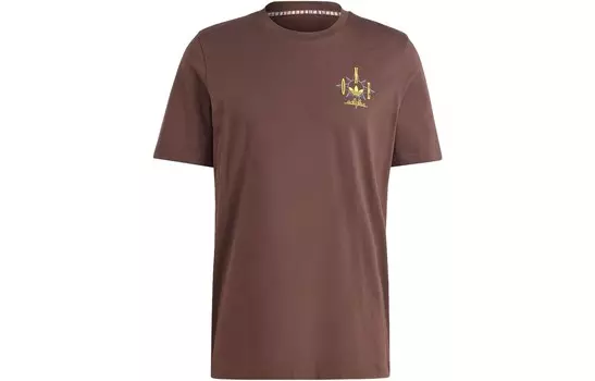 Футболка мужская темно-коричневая Adidas Originals, коричневый