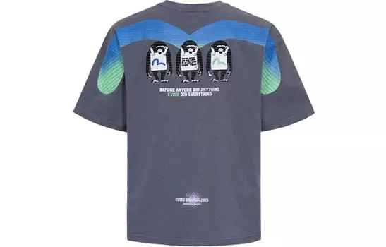 Футболка мужская темно-серая Evisu, темно-серый