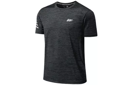 Футболка мужская темно-серая Qiaodan, черный