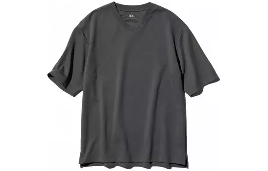 Футболка мужская темно-серая Uniqlo, темно-серый